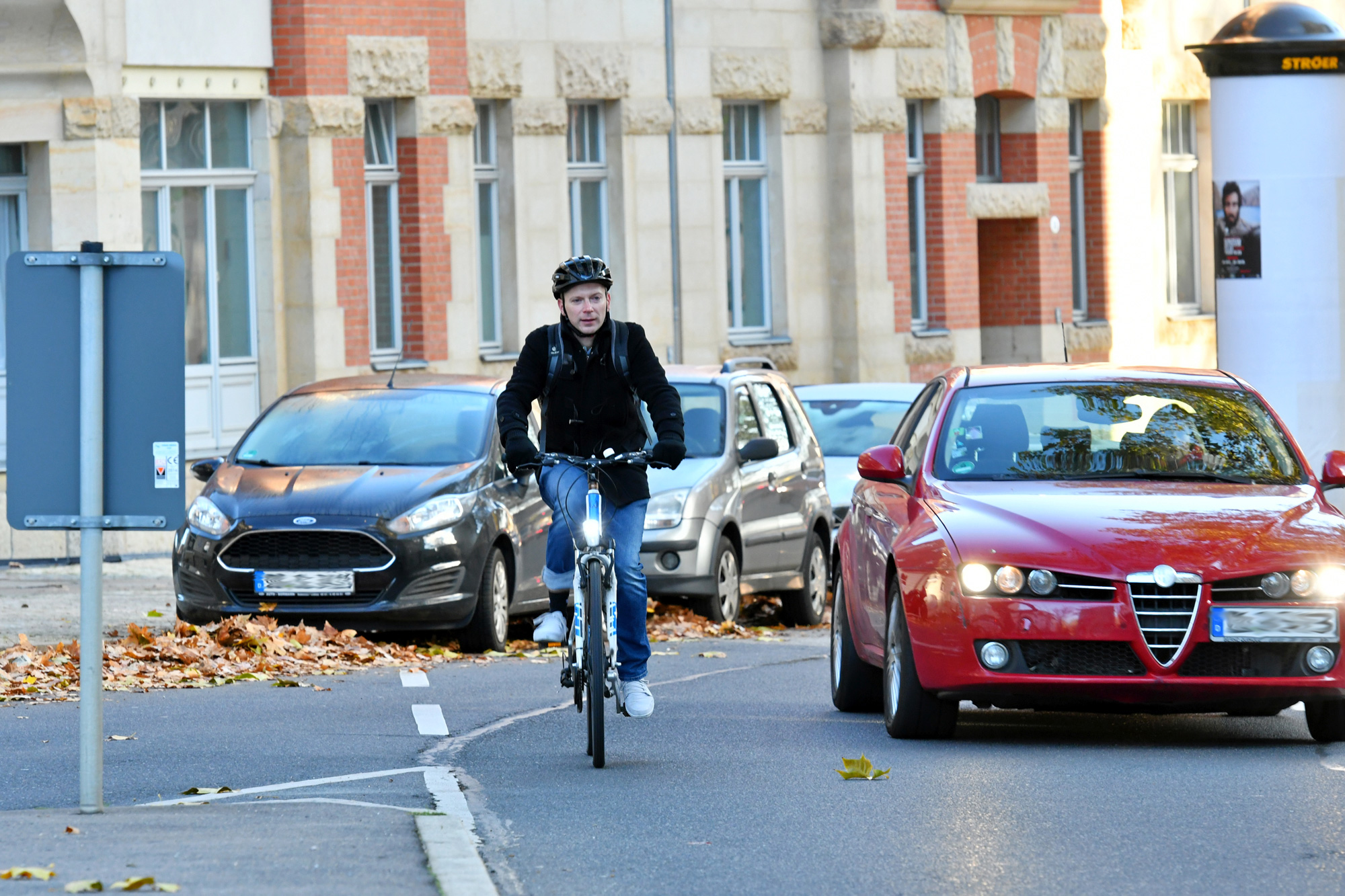 Stadtrat Christoph Blödner kennt den gefährlichen Engpass an der Wernerstraße (Foto: Petra Hornig)